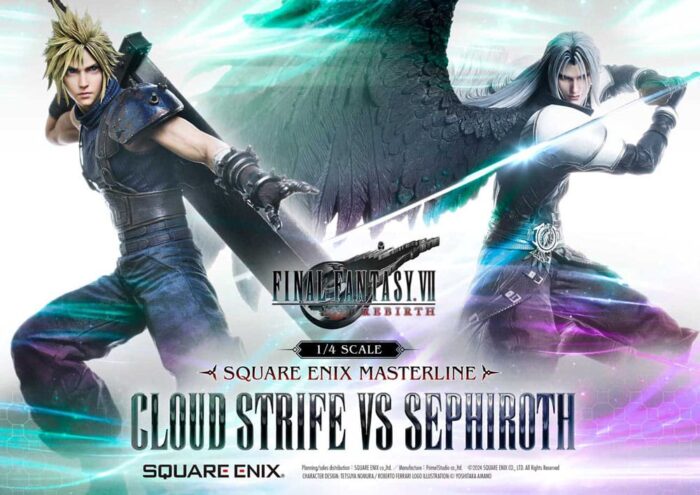 Final Fantasy VII Rebirth Masterline Statuen 2er-Pack 1/4 Cloud Strife vs Sephiroth 69 cm – Bild 2