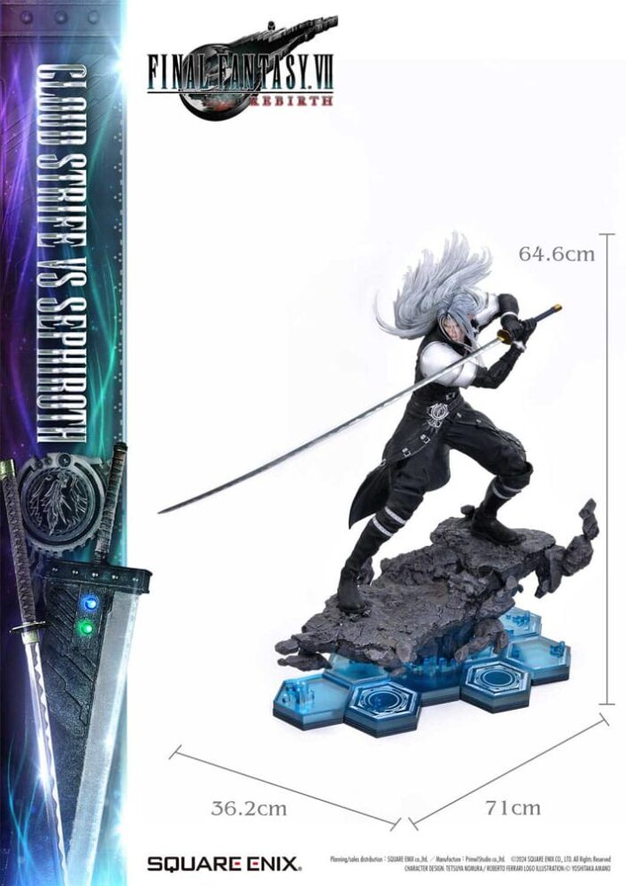 Final Fantasy VII Rebirth Masterline Statuen 2er-Pack 1/4 Cloud Strife vs Sephiroth 69 cm – Bild 10