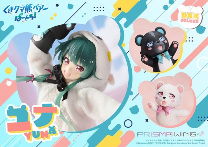 Kuma Kuma Kuma Bear Punch! Prisma Wing PVC Statue 1/7 Yuna Deluxe Version 28 cm – Bild 2