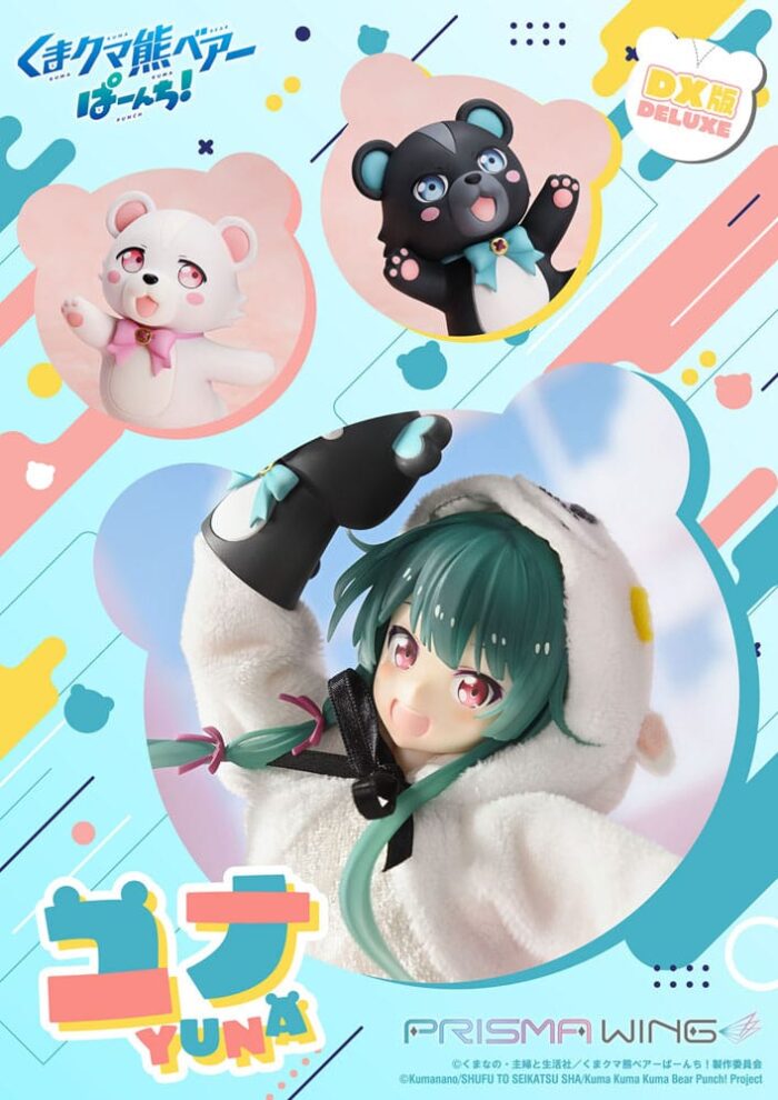 Kuma Kuma Kuma Bear Punch! Prisma Wing PVC Statue 1/7 Yuna Deluxe Version 28 cm – Bild 3