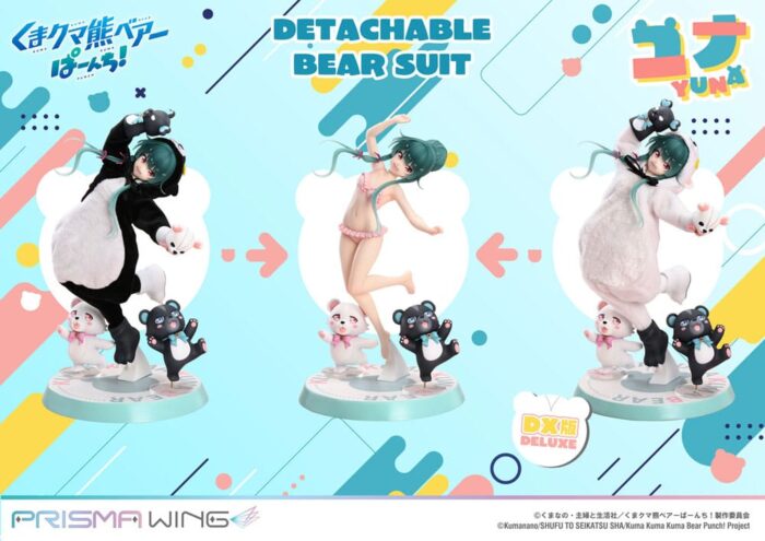Kuma Kuma Kuma Bear Punch! Prisma Wing PVC Statue 1/7 Yuna Deluxe Version 28 cm – Bild 7