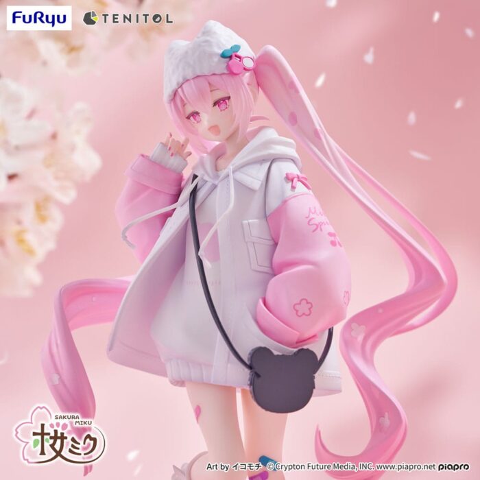 Hatsune Miku Tenitol PVC Statue Sakura Miku Cool style [petit] 19 cm – Bild 6