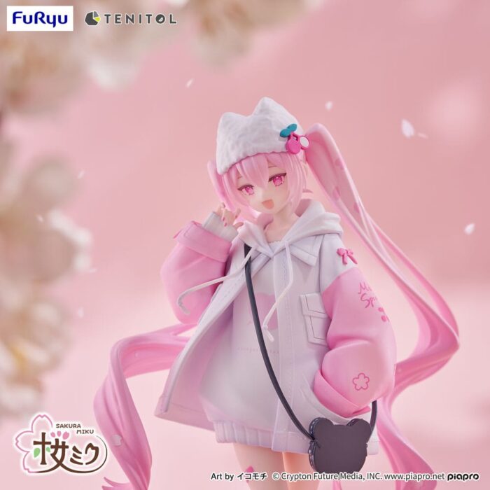 Hatsune Miku Tenitol PVC Statue Sakura Miku Cool style [petit] 19 cm – Bild 8