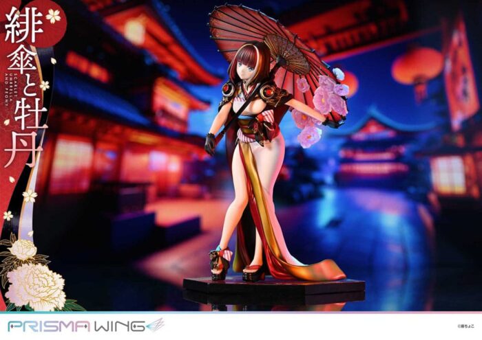 Original Illustration by Fuzichoco Prisma Wing PVC Statue 1/7 Scarlet Umbrella And Peony 28 cm – Bild 8