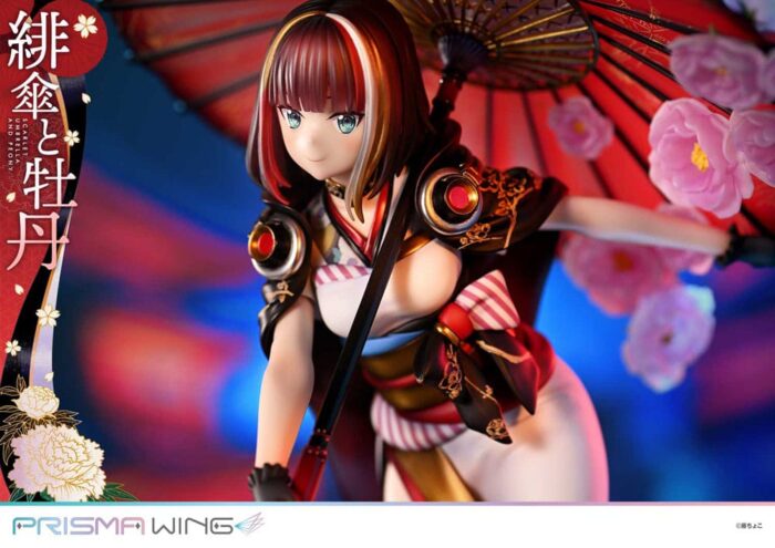 Original Illustration by Fuzichoco Prisma Wing PVC Statue 1/7 Scarlet Umbrella And Peony 28 cm – Bild 9