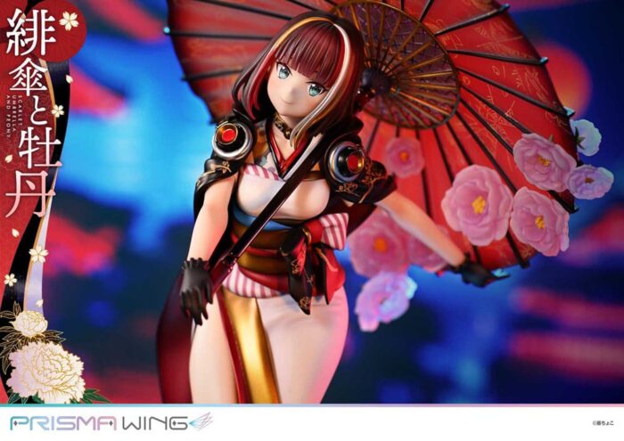 Original Illustration by Fuzichoco Prisma Wing PVC Statue 1/7 Scarlet Umbrella And Peony 28 cm – Bild 19