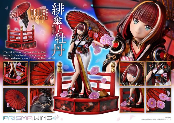 Original Illustration by Fuzichoco Prisma Wing PVC Statue 1/7 Scarlet Umbrella And Peony Deluxe Version 32 cm – Bild 4