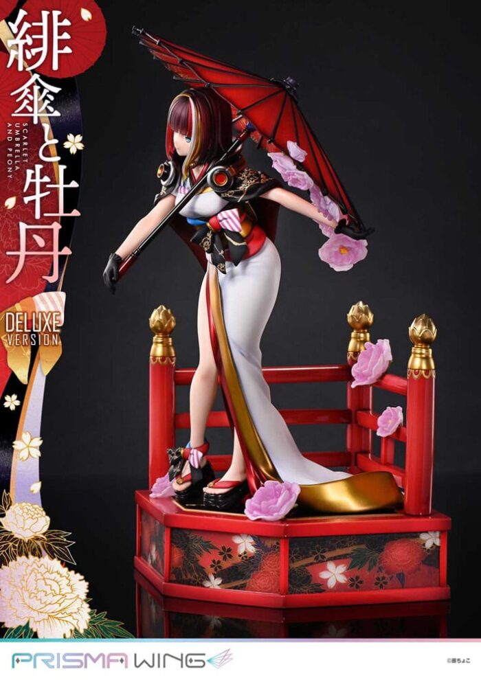 Original Illustration by Fuzichoco Prisma Wing PVC Statue 1/7 Scarlet Umbrella And Peony Deluxe Version 32 cm – Bild 6