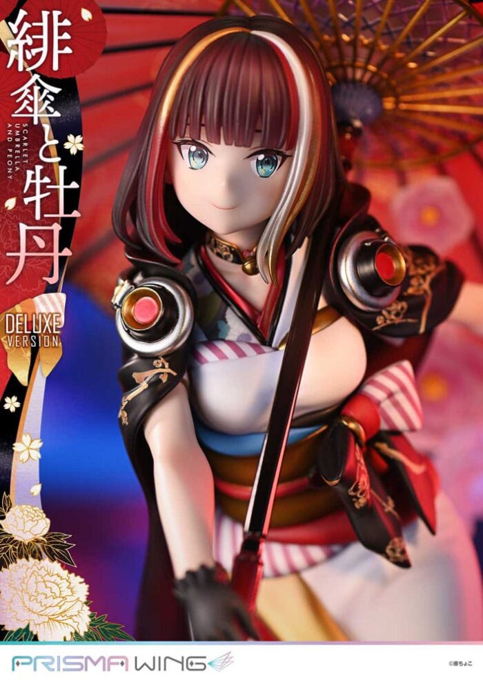 Original Illustration by Fuzichoco Prisma Wing PVC Statue 1/7 Scarlet Umbrella And Peony Deluxe Version 32 cm – Bild 7