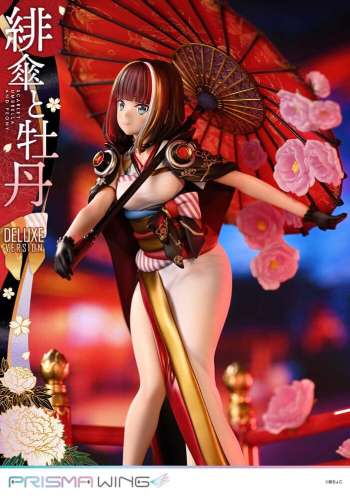 Original Illustration by Fuzichoco Prisma Wing PVC Statue 1/7 Scarlet Umbrella And Peony Deluxe Version 32 cm – Bild 8