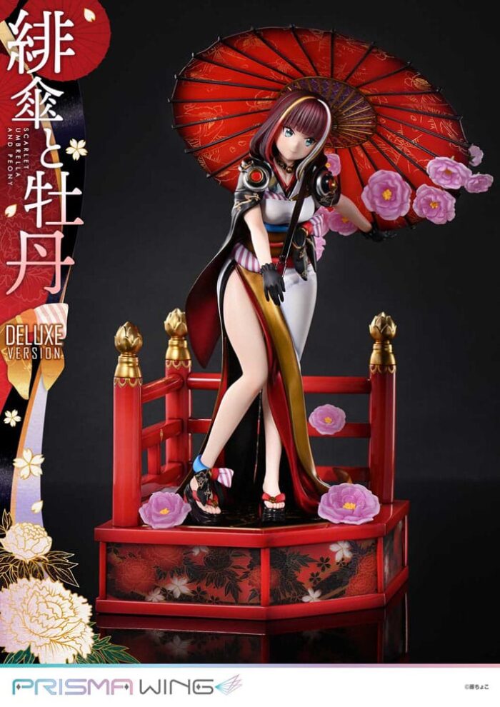 Original Illustration by Fuzichoco Prisma Wing PVC Statue 1/7 Scarlet Umbrella And Peony Deluxe Version 32 cm – Bild 15