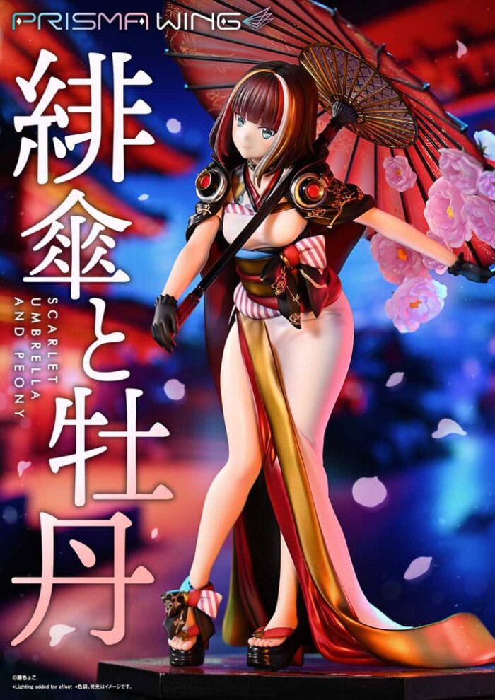 Original Illustration by Fuzichoco Prisma Wing PVC Statue 1/7 Scarlet Umbrella And Peony Deluxe Version 32 cm – Bild 17