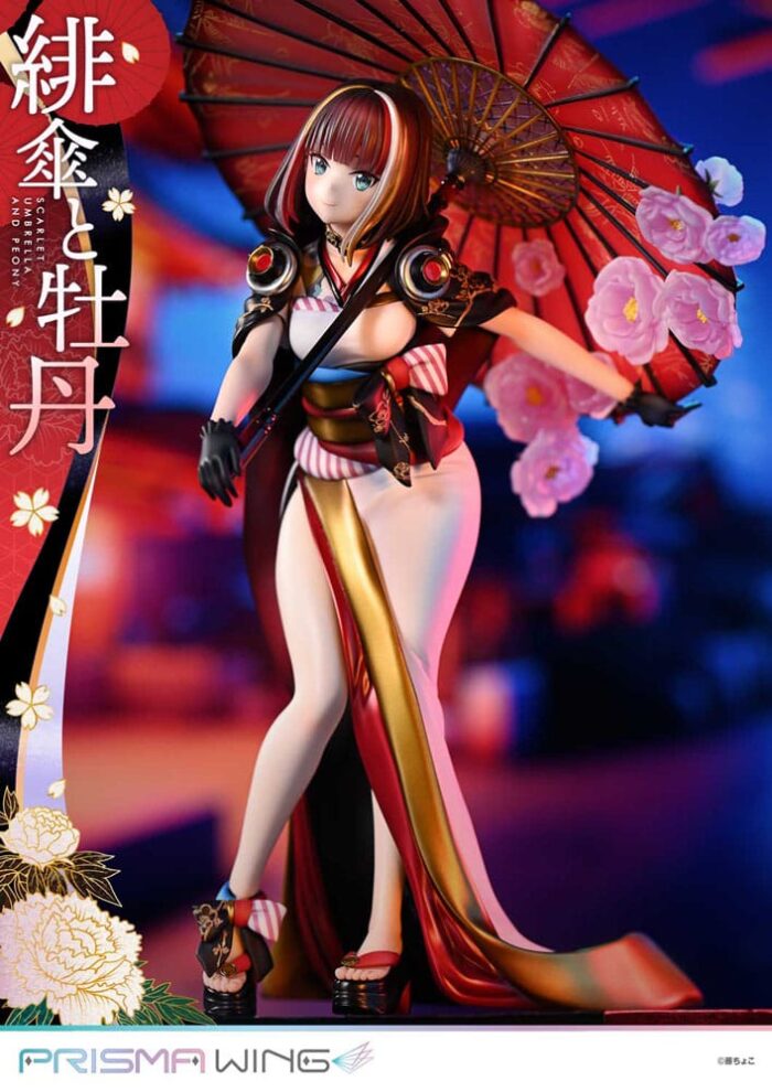 Original Illustration by Fuzichoco Prisma Wing PVC Statue 1/7 Scarlet Umbrella And Peony Deluxe Version 32 cm – Bild 18