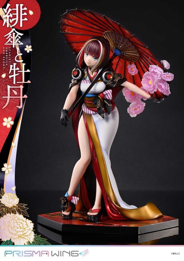 Original Illustration by Fuzichoco Prisma Wing PVC Statue 1/7 Scarlet Umbrella And Peony Deluxe Version 32 cm – Bild 20