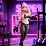 Super Sonico Exercise 1/6 Statue